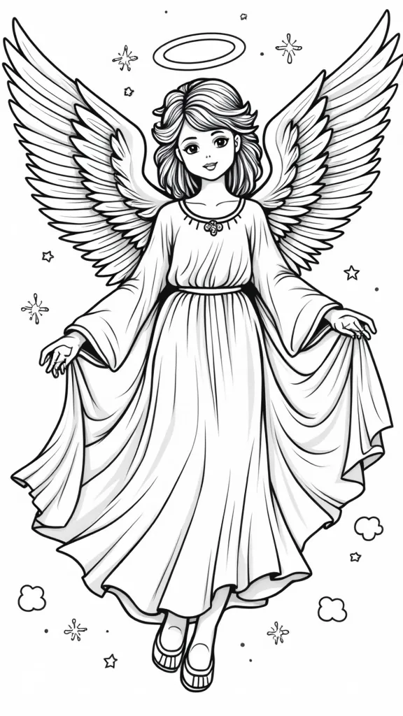 angel coloring pages printable